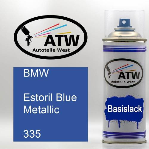 BMW, Estoril Blue Metallic, 335: 400ml Sprühdose, von ATW Autoteile West.